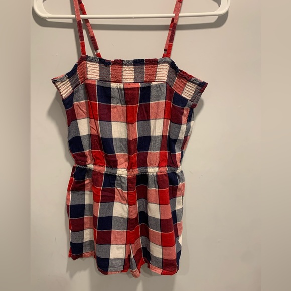 Brand: Old Navy Size: XL(14) Plaid Sleeveless kids jumper with spaghetti straps - Picture 1 of 4